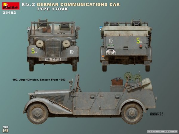 Mini Art 35492 Kfz.2 German Communications Car Type 170VK 1/35