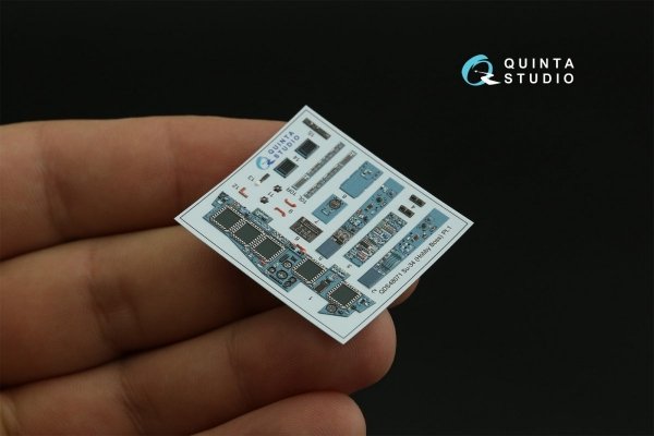 Quinta Studio QDS-48071 Su-34 3D-Printed &amp; coloured Interior on decal paper (HobbyBoss) (small version) 1/48
