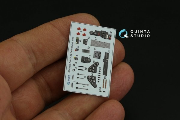 Quinta Studio QD48230 Fiat CR.42 3D-Printed &amp; coloured Interior on decal paper (Italeri) 1/48