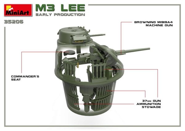 Miniart 35206 M3 Lee early prod. w/interior 1/35
