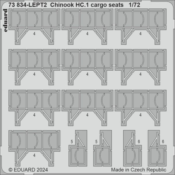 Eduard 73834 Chinook HC.1 cargo seats AIRFIX 1/72