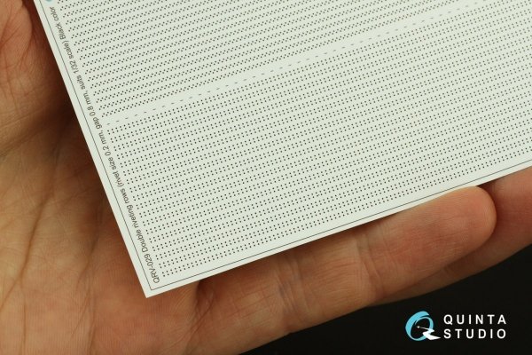 Quinta Studio QRV-029 Double riveting rows (rivet size 0.20 mm, gap 0.8 mm, suits 1/32 scale), Black color, total length 5,8 m/19 ft