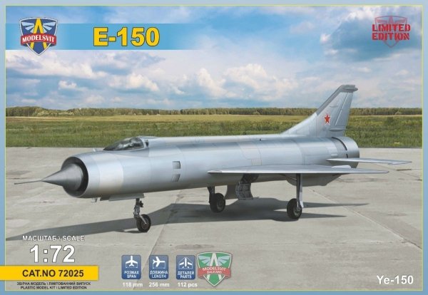 Modelsvit 72025 Ye-150 Interceptor prototype 1/72