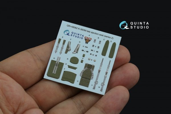 Quinta Studio QR+48062 K-36DM Series2 (late) ejection seat (for MiG-29, MiG-31, Su-27, Su-33, Su-34 aircraft since 2008) (All kits) 1/48