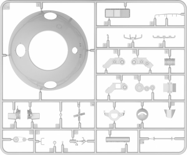 MiniArt 40003 SPHERICAL FIGHTING VEHICLE. TsAMO PROJECT. INTERIOR KIT 1/35