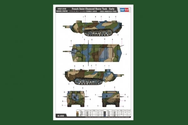 Hobby Boss 83858 French Saint-Chamond Heavy Tank - Early