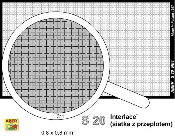 Aber S-20 Net with interlaced mesh 0,8 x 0,8 mm