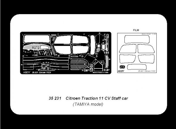 Aber 35231 Citroen Traction 11CV Staff Car (1:35)