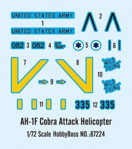 Hobby Boss 87224 AH-1F Cobra Attack Helicopter (1:72)
