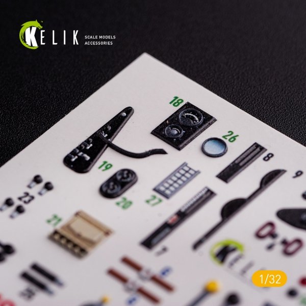 KELIK K32019 CR.42 LW - Interior 3D Decal for ICM kit 1/32
