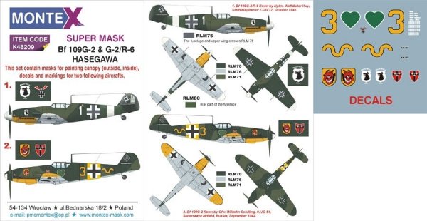 Montex K48209 Bf 109G-2 &amp; G-2/R-6 1/48