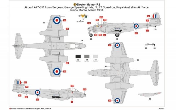 Airfix 09184 Gloster Meteor F8 Korean War 1/48
