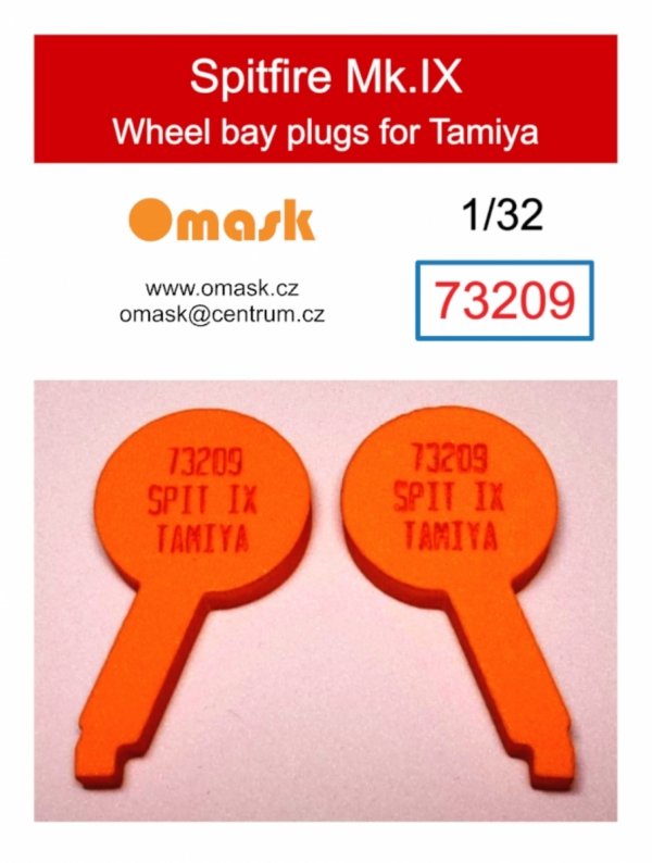 Omask 73209 Spitfire Mk.IX wheel bay plugs (for Tamiya) 1/32