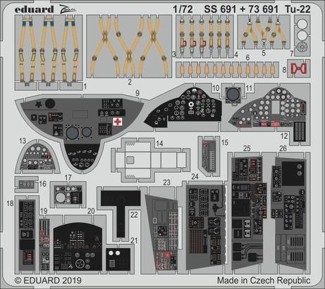 Eduard 73691 Tu-22 interior 1/72 TRUMPETER