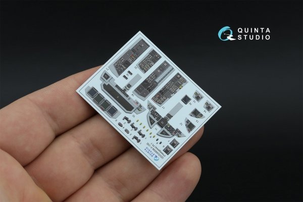 Quinta Studio QDS-48596 F-15E 3D-Printed &amp; coloured Interior on decal paper (Hasegawa) (Small version) 1/48