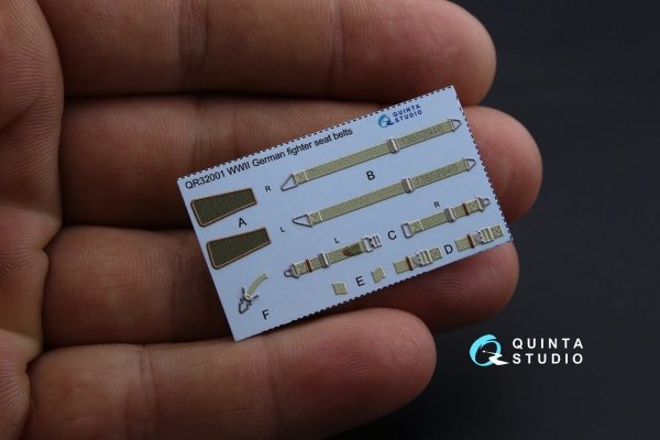 Quinta Studio QD32049 Bf 109E-4 3D-Printed &amp; coloured Interior on decal paper (for Eduard kit) 1/32