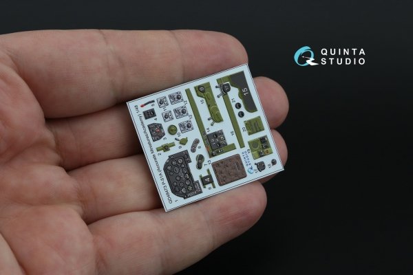 Quinta Studio QD48473 P-51A 3D-Printed coloured Interior on decal paper (Accurate Miniatures/Academy) 1/48