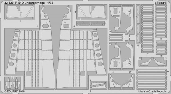Eduard 32420 P-51D undercarriage REVELL 1/32