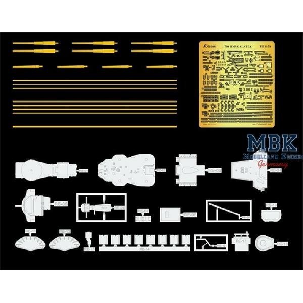 FlyHawk Model FH1158 Light Cruiser HMS Galatea 1/700