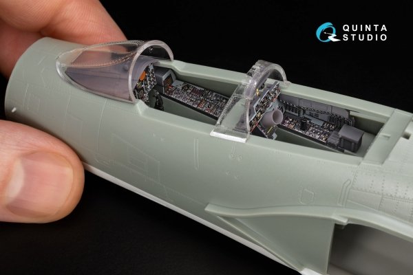 Quinta Studio QDS+48487 F-4C Phantom II 3D-Printed &amp; coloured Interior on decal paper (Academy) (Small version) (with 3D-printed resin parts) 1/48
