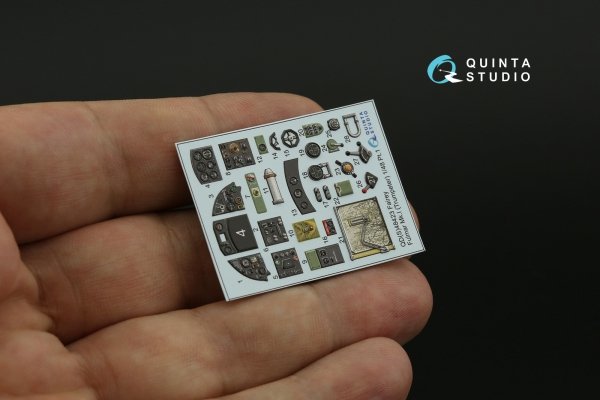 Quinta Studio QD48423 Fairey Fulmar Mk.I 3D-Printed &amp; coloured Interior on decal paper (Trumpeter) 1/48