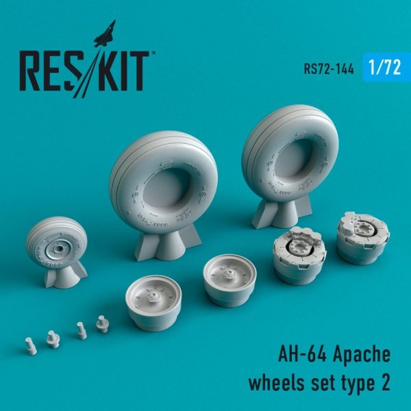 RESKIT RS72-0144 AH-64 &quot;APACHE&quot; TYPE 2 WHEELS SET 1/72