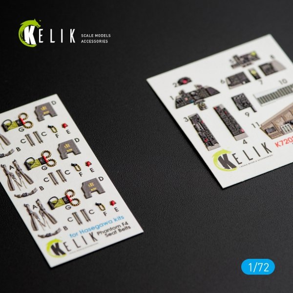 KELIK K72029 F-4(B,N) &quot;PHANTOM II&quot; INTERIOR 3D DECALS FOR HASEGAWA KIT 1/72