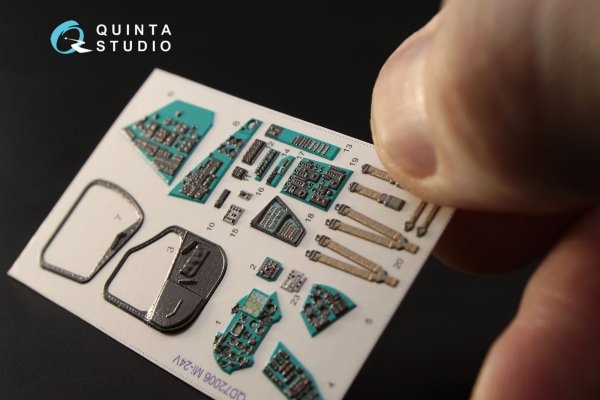 Quinta Studio QD72006 Mi-24V 3D-Printed &amp; coloured Interior on decal paper (for Zvezda kit) 1/72