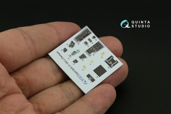 Quinta Studio QD72057 F-16CJ 3D-Printed &amp; coloured Interior on decal paper (Tamiya) 1/72