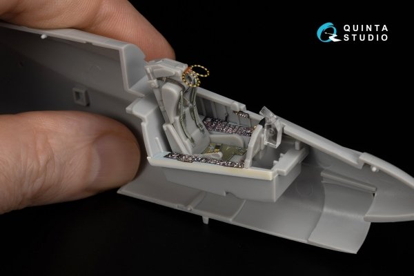 Quinta Studio QD48650 F-8E Crusader 3D-Printed &amp; coloured Interior on decal paper (Hasegawa/Hobby 2000) 1/48