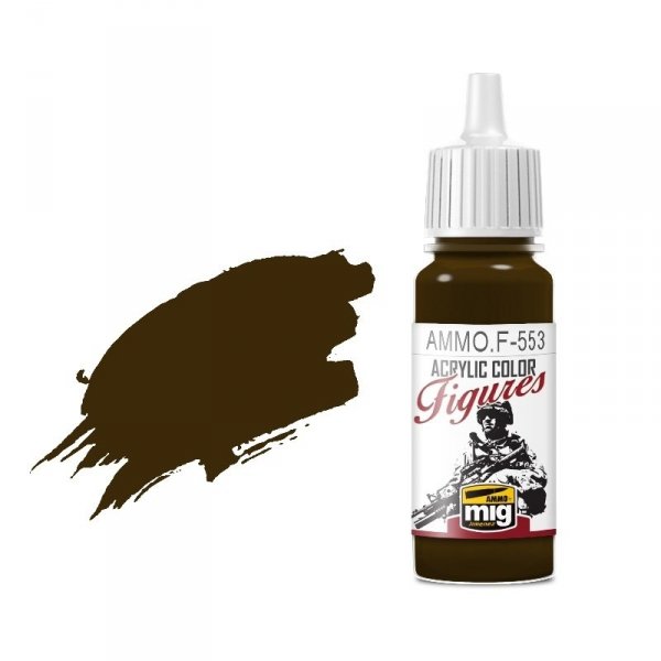 AMMO of Mig Jimenez F553 Burnt Brown Red 17ml