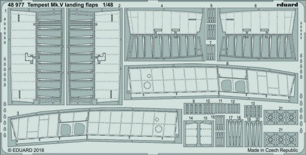 Eduard 48977 Tempest Mk. V landing flaps 1/48 EDUARD