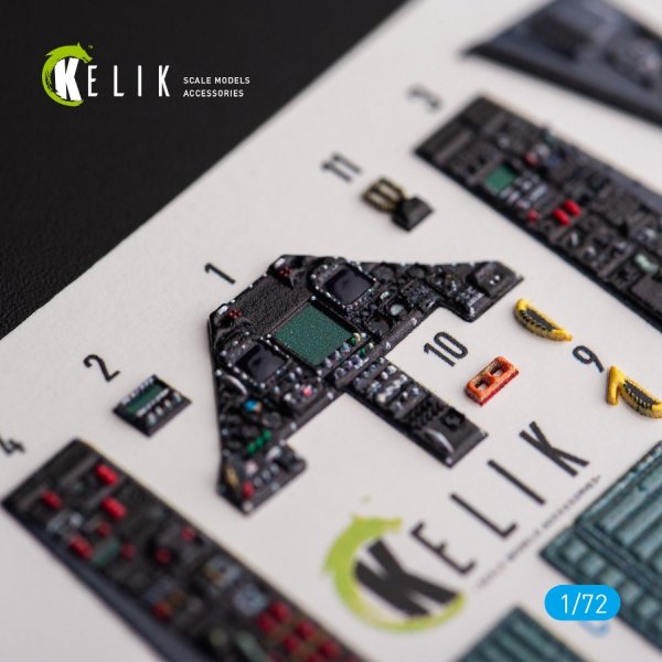 Kelik K72171 F-117A NIGHTHAWK - interior 3D decals for Academy kit (1/72)