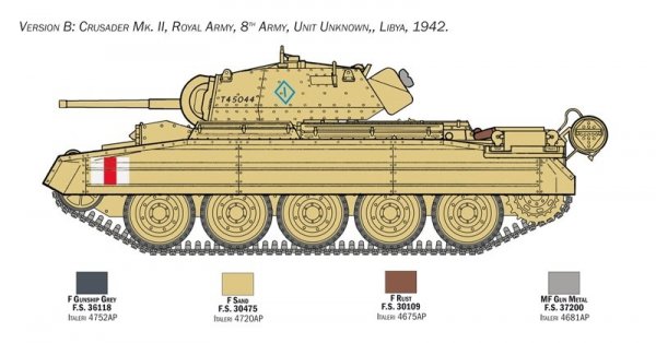 Italeri 6579 Crusader II w/ 8th Army Infantry 1/35