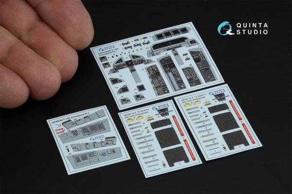 Quinta Studio QD48596 F-15E 3D-Printed &amp; coloured Interior on decal paper (Hasegawa) 1/48