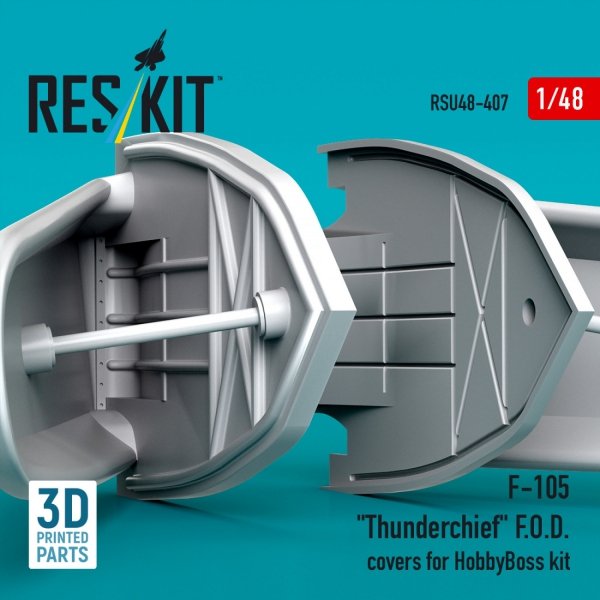 RESKIT RSU48-0407 F-105 "Thunderchief" F.O.D. covers for HobbyBoss kit (3D Printed) (1/48)