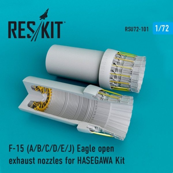 RESKIT RSU72-0101 F-15 A/B/C/D/E/J Eagle open exhaust nozzles for Hasegawa 1/72
