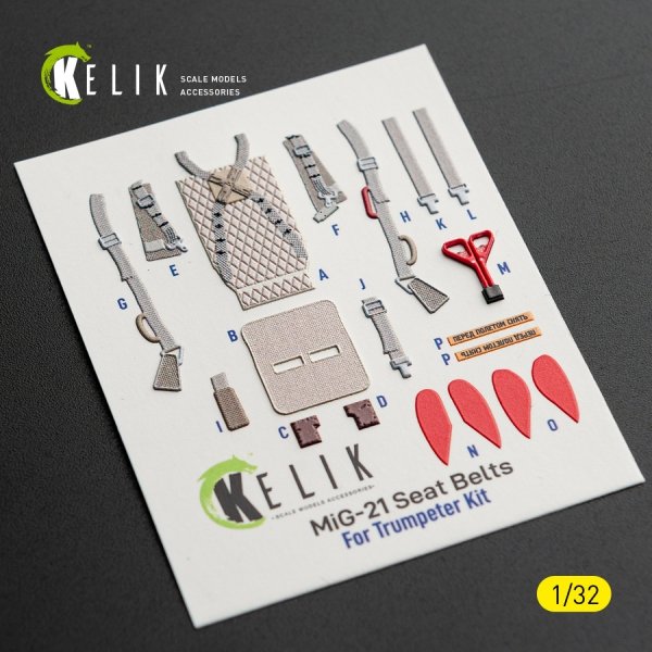 Kelik K32043 MiG-21 F-13 - interior 3D decals for Trumpeter kit (1/32)