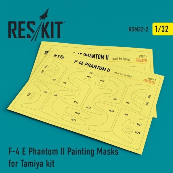 RESKIT RSM32-0002 F-4 E Phantom II Painting Masks for Tamiya kit 1/32