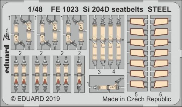 Eduard FE1023 Si 204D seatbelts STEEL 1/48 SPECIAL HOBBY