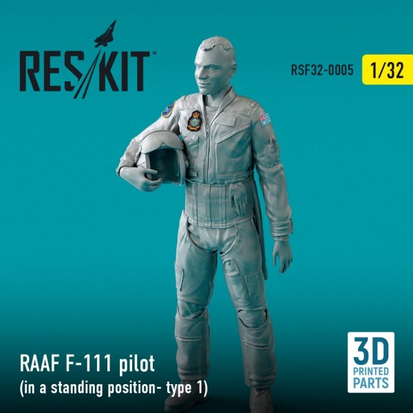 RESKIT RSF32-0005 RAAF F-111 PILOT (IN A STANDING POSITION- TYPE 1) (3D PRINTED) 1/32