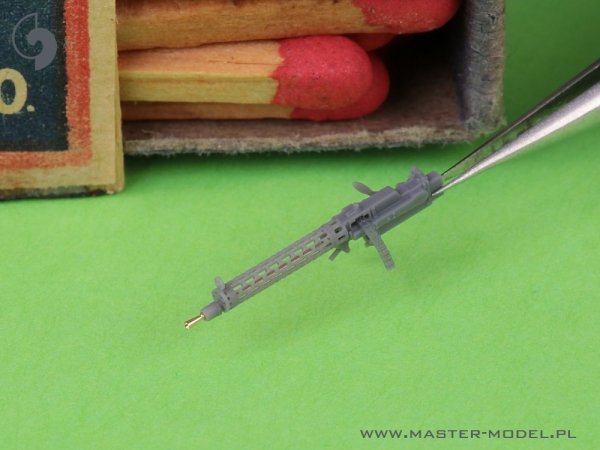 Master AM-72-170 Niemiecki km z okresu I w.św. Spandau LMG 08/15 (2 szt.) - z DŁUGĄ rączką przeładowania - wydruki 3D i mosiężne lufy 1/72