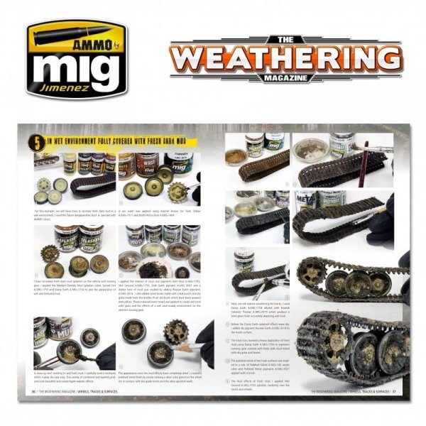AMMO of Mig Jimenez 4524 - The Weathering Magazine - Wheels, Tracks &amp; Surfaces (English Version)