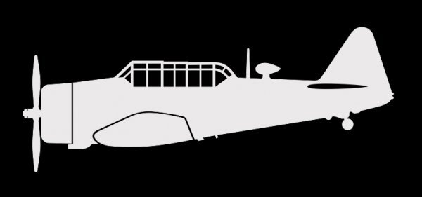 Omask 150341 sticker T-6G Texan (15cm white)