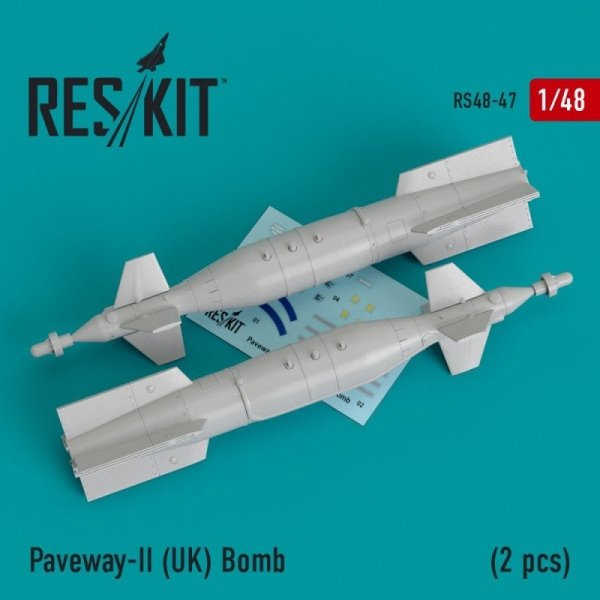 RESKIT RS48-0047 Paveway-II (UK) Bomb (2 pcs) (Tornado, Eurofighter,Buccaneer, Harrier ) 1/48