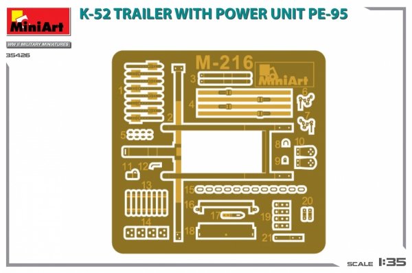 MiniArt 35426 K-52 TRAILER w/POWER UNIT PE-95 1/35