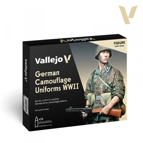 Vallejo 70261 German Camouflage Uniforms WWII - Model Color Set 16x18ml 