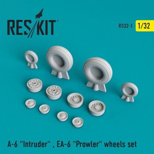 RESKIT RS32-0001 A-6 &quot;Intruder&quot; , EA-6 &quot;Prowler&quot; wheels set Trumpeter 1/32