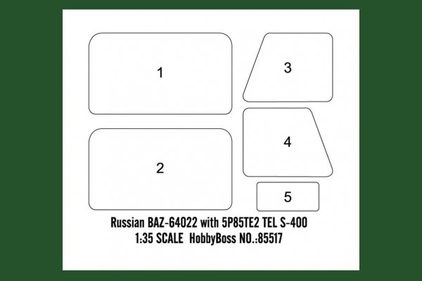 Hobby Boss 85517 Russian BAZ-64022 with 5P85TE2 TEL S-400 (1:35)