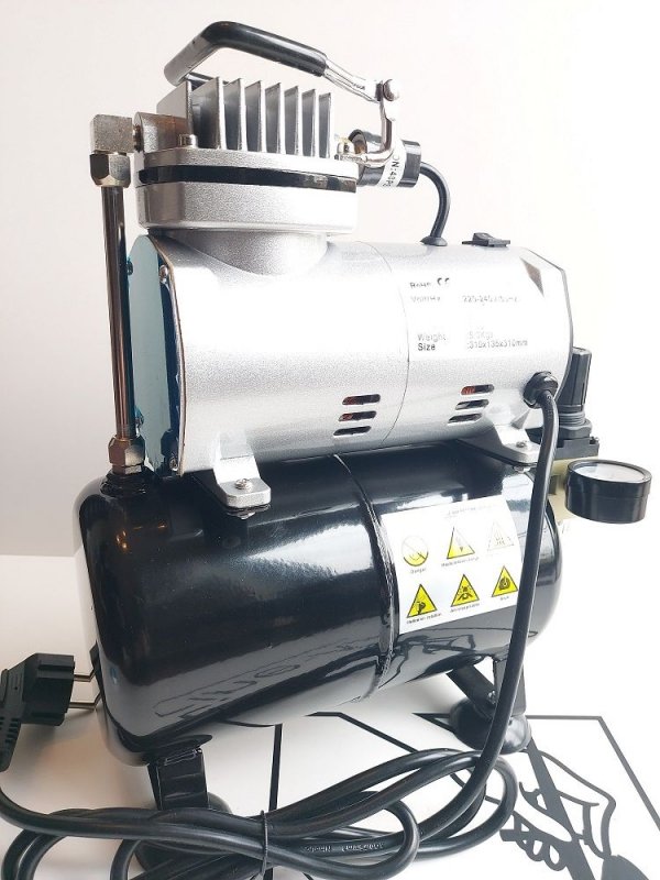 Fine Art FA-20T Kompresor bezolejowy 3l z filtrem i reduktorem Premium Line (S5000)